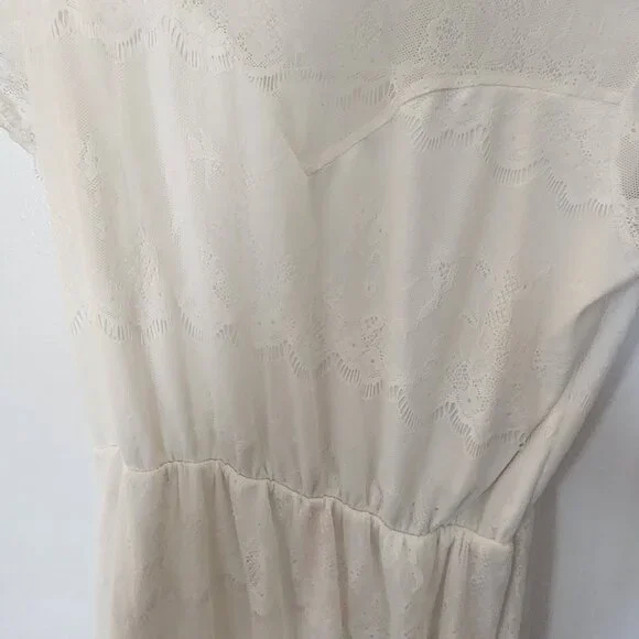 Charlotte Russe White Lace Dress Size S Cottage Wedding Bridal Bachelorette - Picture 4 of 6